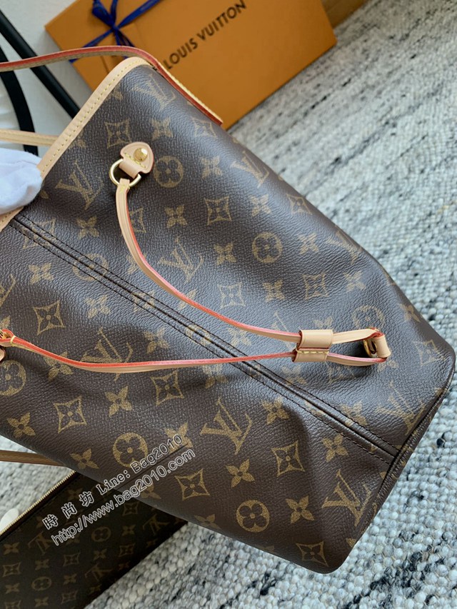 LV專櫃2023經典款M41178法國原廠皮購物袋 路易威登特級全鋼NEVERFULL中號手袋 dn1210